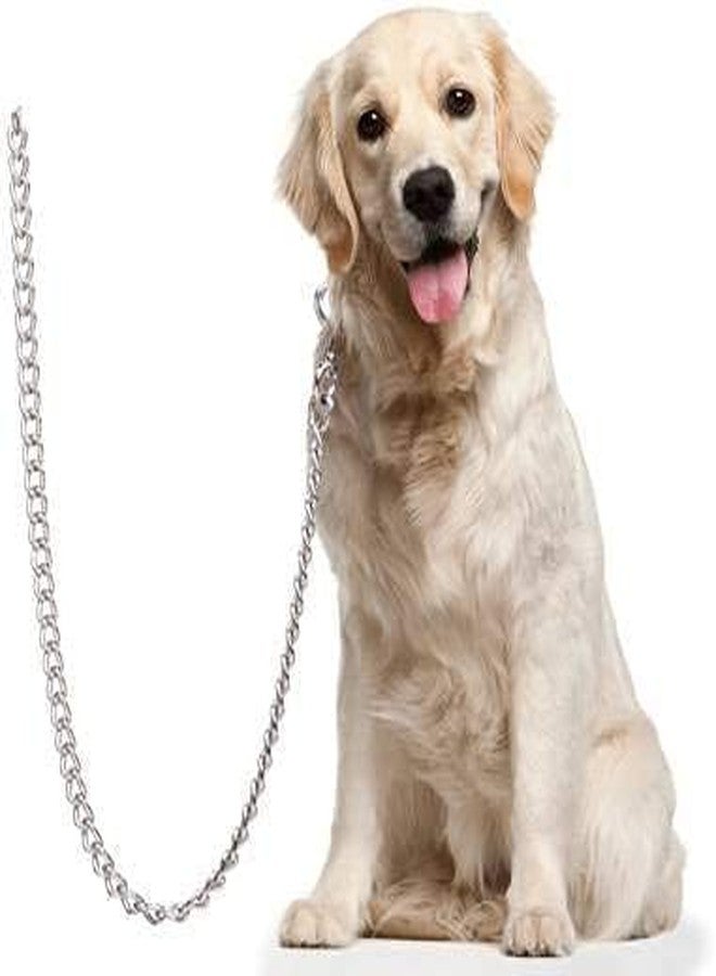 PPJ ® - Pet Dog Chain Silver Grind No.12 Heavy Weight Dogs Leash Heavy Duty Dog Chain with Heavy Hook (L - 60 inch) for Medium/Small Dogs (Pack of 1) - Image 2